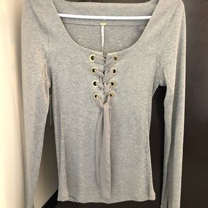 Free people lace up long sleeve